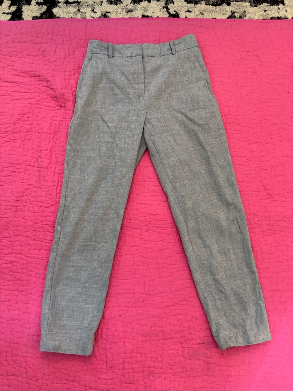 Eleventy Gray/ blue Slim Straight Women's Dress Pants, US2